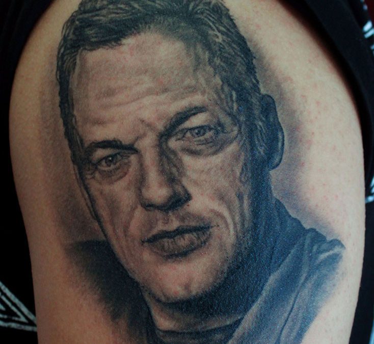 DOMiNiC PHiLiBERT ILLUSTRATION  A healed version of the David Gilmour  tattoo that I did a couple of weeks ago for my friend Francis    Tattoo  de David Gilmour complètement guéri  Facebook
